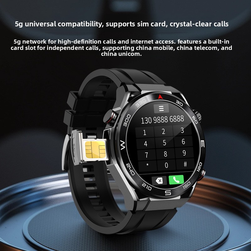 Neue 4G-SIM-Karte mit rundem AMOLED-Bildschirm, Dual-Kamera, Videoanruffunktion, App-Download, B8 Android-Smartwatch_voghion.com