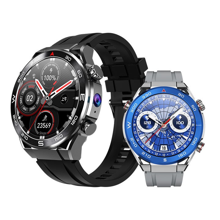 Neue 4G-SIM-Karte mit rundem AMOLED-Bildschirm, Dual-Kamera, Videoanruffunktion, App-Download, B8 Android-Smartwatch_voghion.com