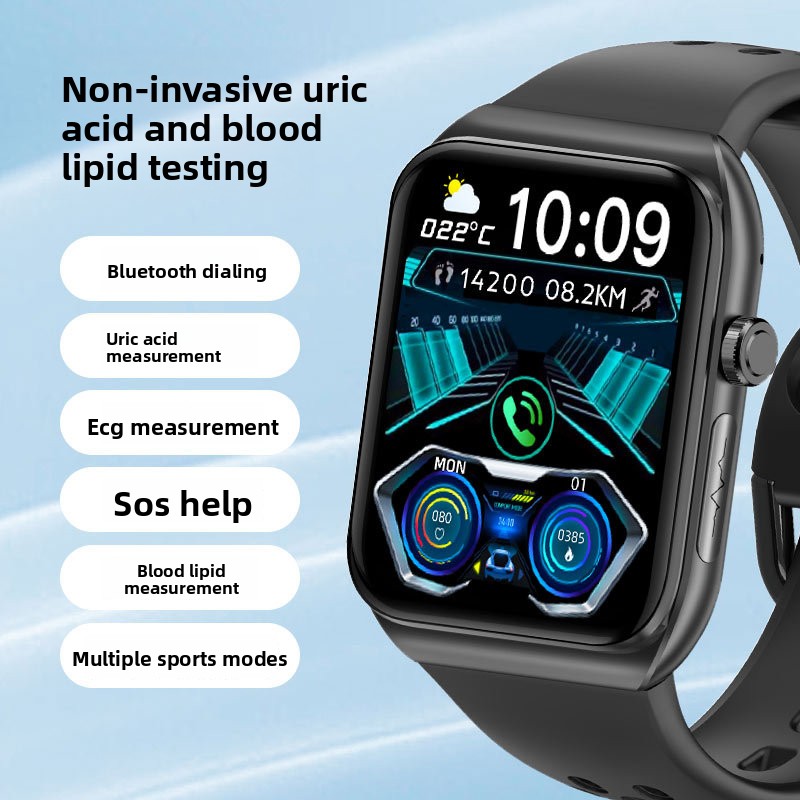Smartwatch Mit Ekg Harnsäure- Und Blutfettmessung Bluetooth_voghion.com