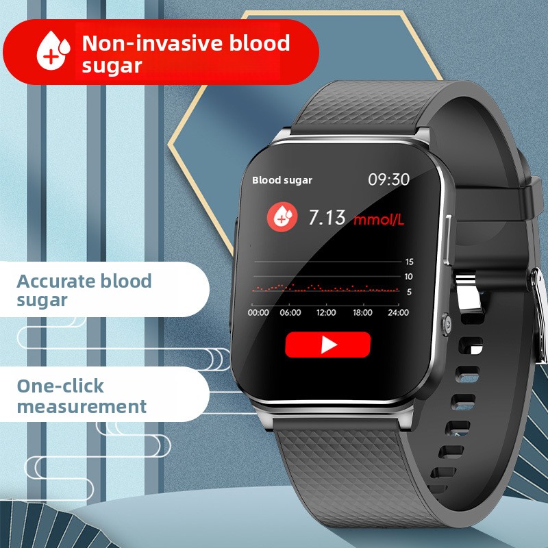 Reloj inteligente EP03 con ECG no invasivo, PTT+ECG y detección cardíaca de glucosa y oxígeno en sangre._voghion.com