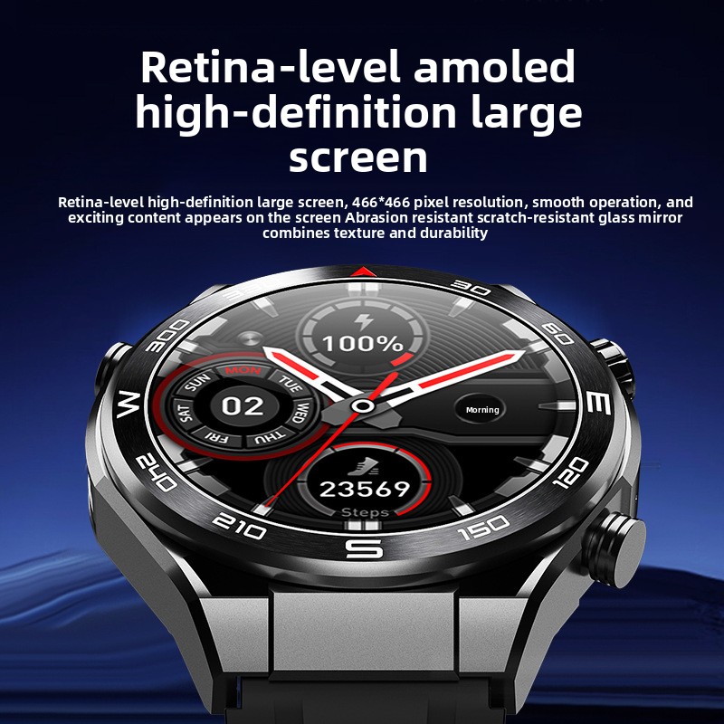 Neue 4G-SIM-Karte mit rundem AMOLED-Bildschirm, Dual-Kamera, Videoanruffunktion, App-Download, B8 Android-Smartwatch_voghion.com
