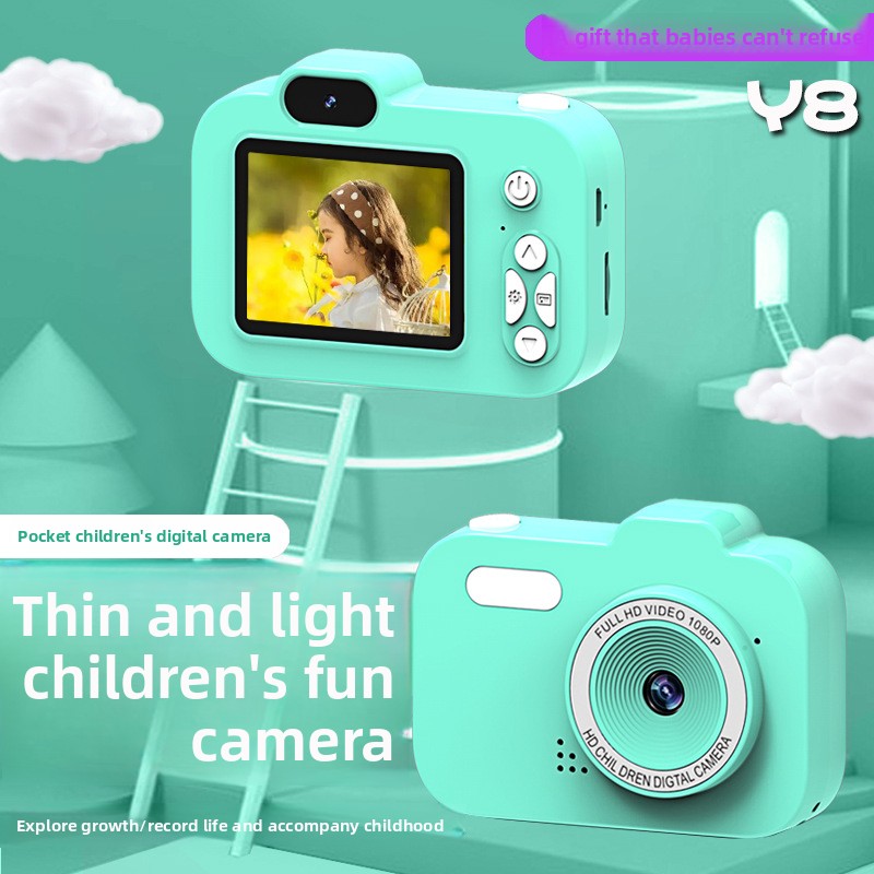 Pocket-sized Children's Digital Y8 With Super Long Battery Life, DV Video Recording, Games, 1080P HD Mini Instant Camera_voghion.com