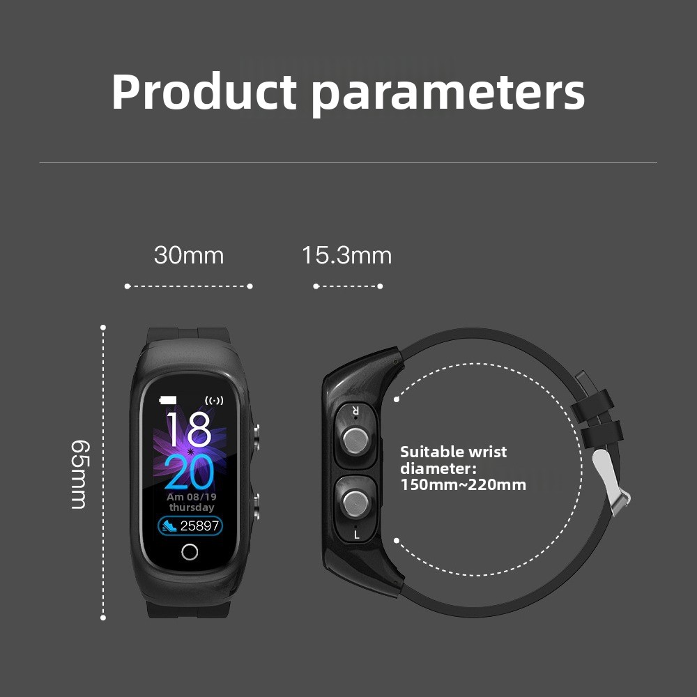 Smartwatch Mit Bluetooth Kopfhörern Und Gesundheitsüberwachung_voghion.com