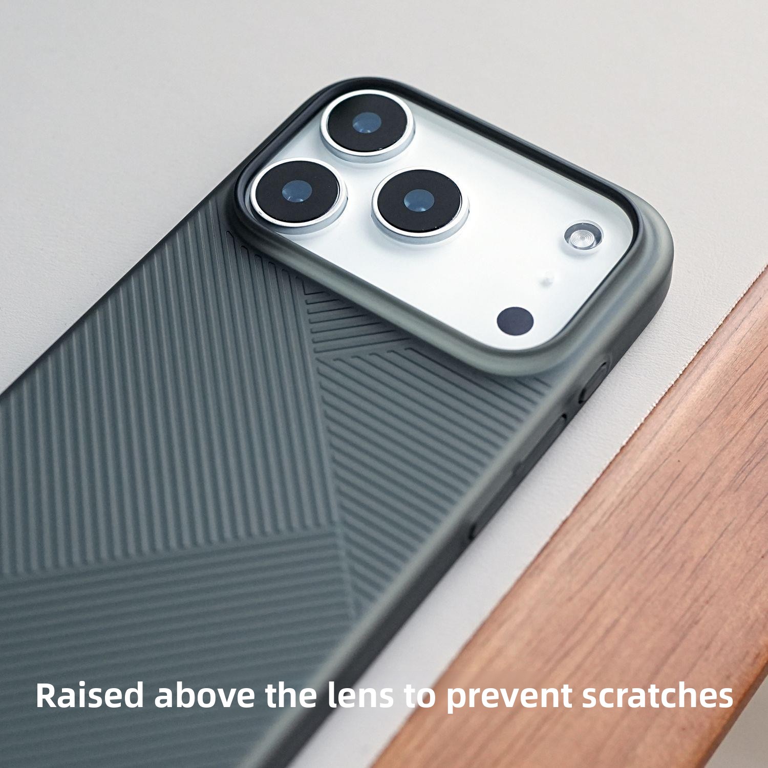 Passend für iPhone 17 Pro Max, ultradünne Handyhülle mit geometrischer Struktur, schlichte, matte, halbtransparente Hartschalen-Hülle_voghion.com