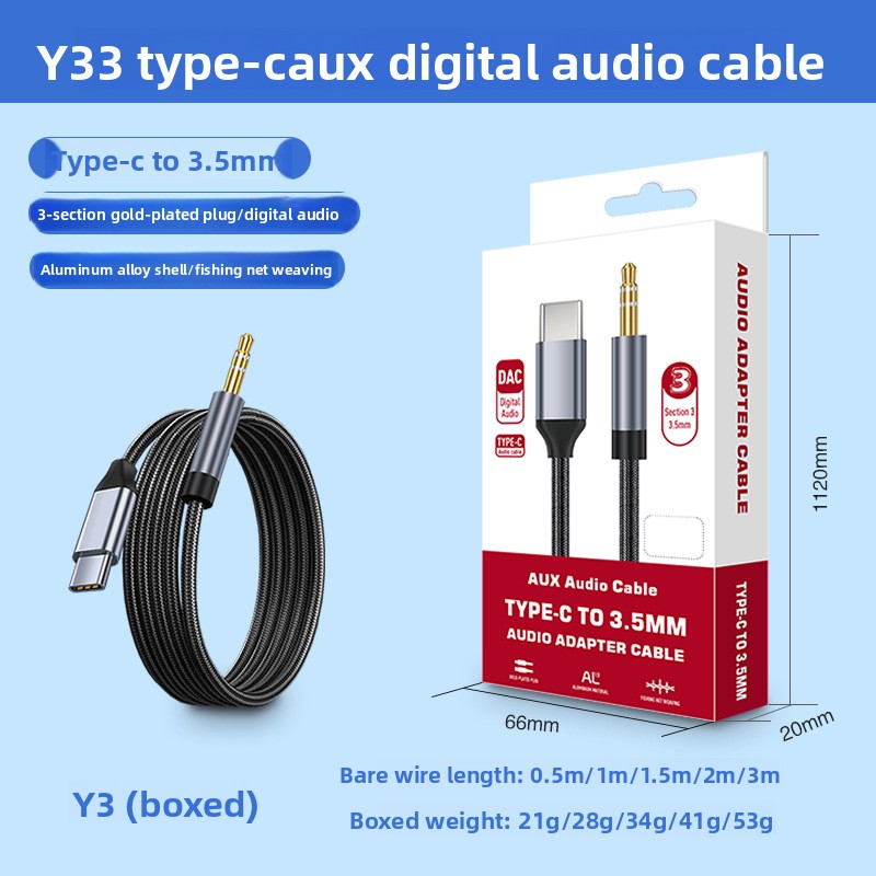 AUX-Auto-3,5-mm-Audio-Typ-C-Kopfhörer-Computer-Lautsprecher-Mikrofon-Handy-Soundkarte Live-Streaming-Verbindungskabel_voghion.com