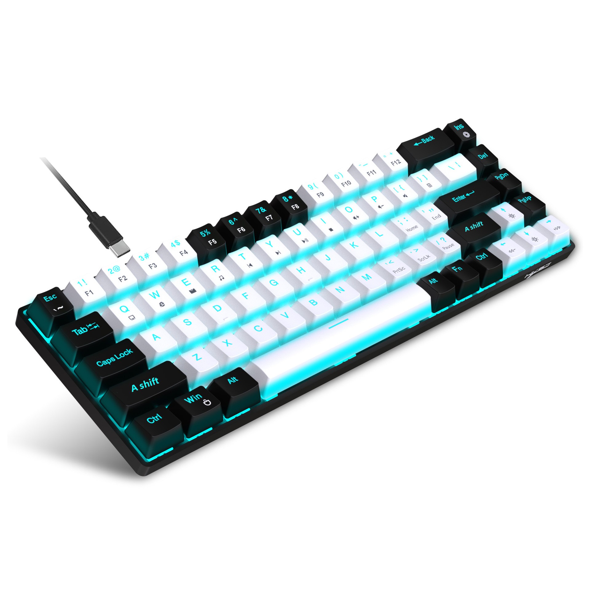 Mechanical 68-key Wired Gaming Keyboard With Ergonomic Design_voghion.com