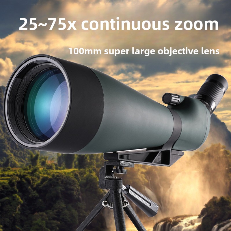 Vogelkijker Monoculaire Telescoop 25-75x100 Hoge Vergroting High-Definition Niet-infrarood Nachtzicht Buiten_voghion.com