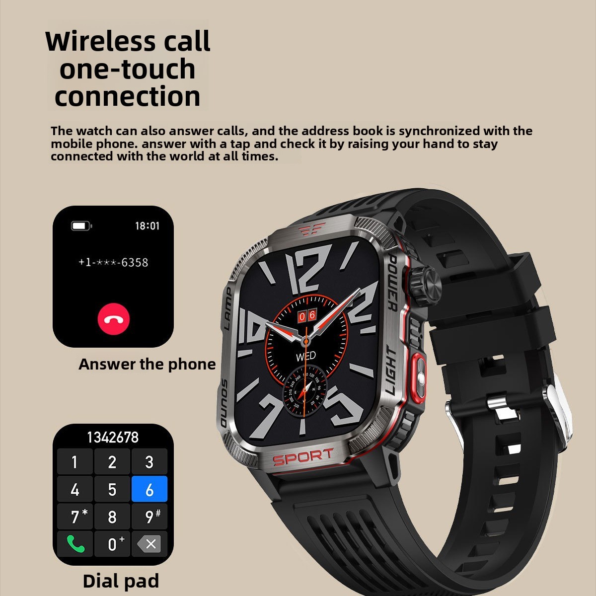 2024 Cross-Border HT29 Smart Watch Bluetooth Call Waterproof Outdoor Men's Encoder Altitude Barometer Compass_voghion.com