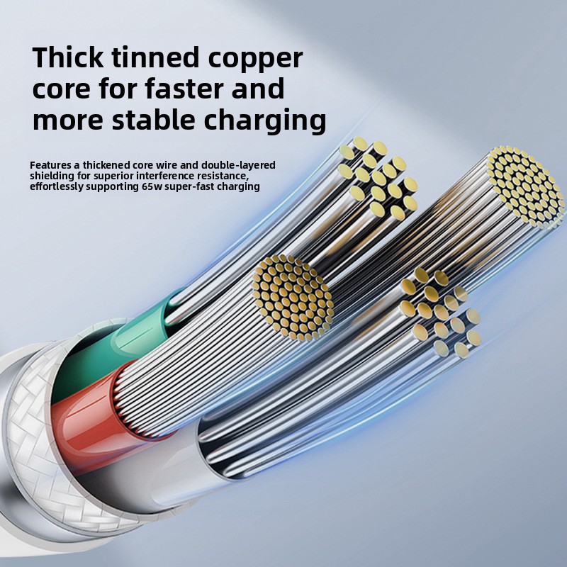 New Dual TYPE-C Liquid Silicone PD65W Data Cable Suitable For IPhone Phone Fast Charging_voghion.com