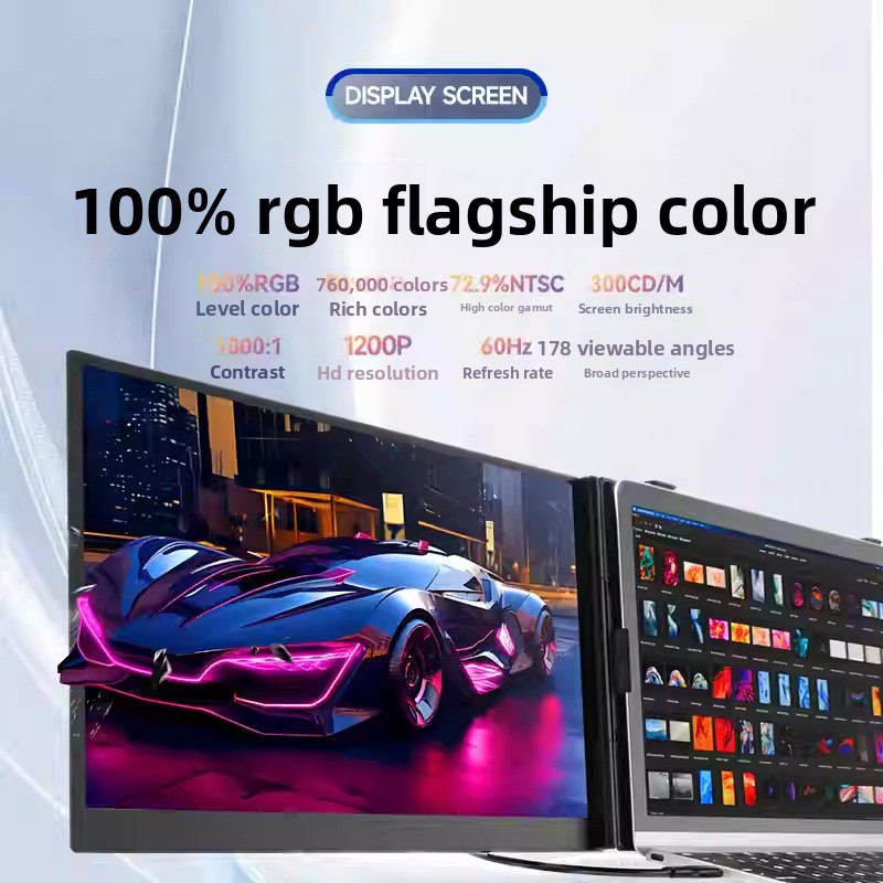 Factory Direct Sales 15.6-inch Single-screen, Dual-screen, Triple-screen Connection Laptop Screen, Conveniently Foldable_voghion.com