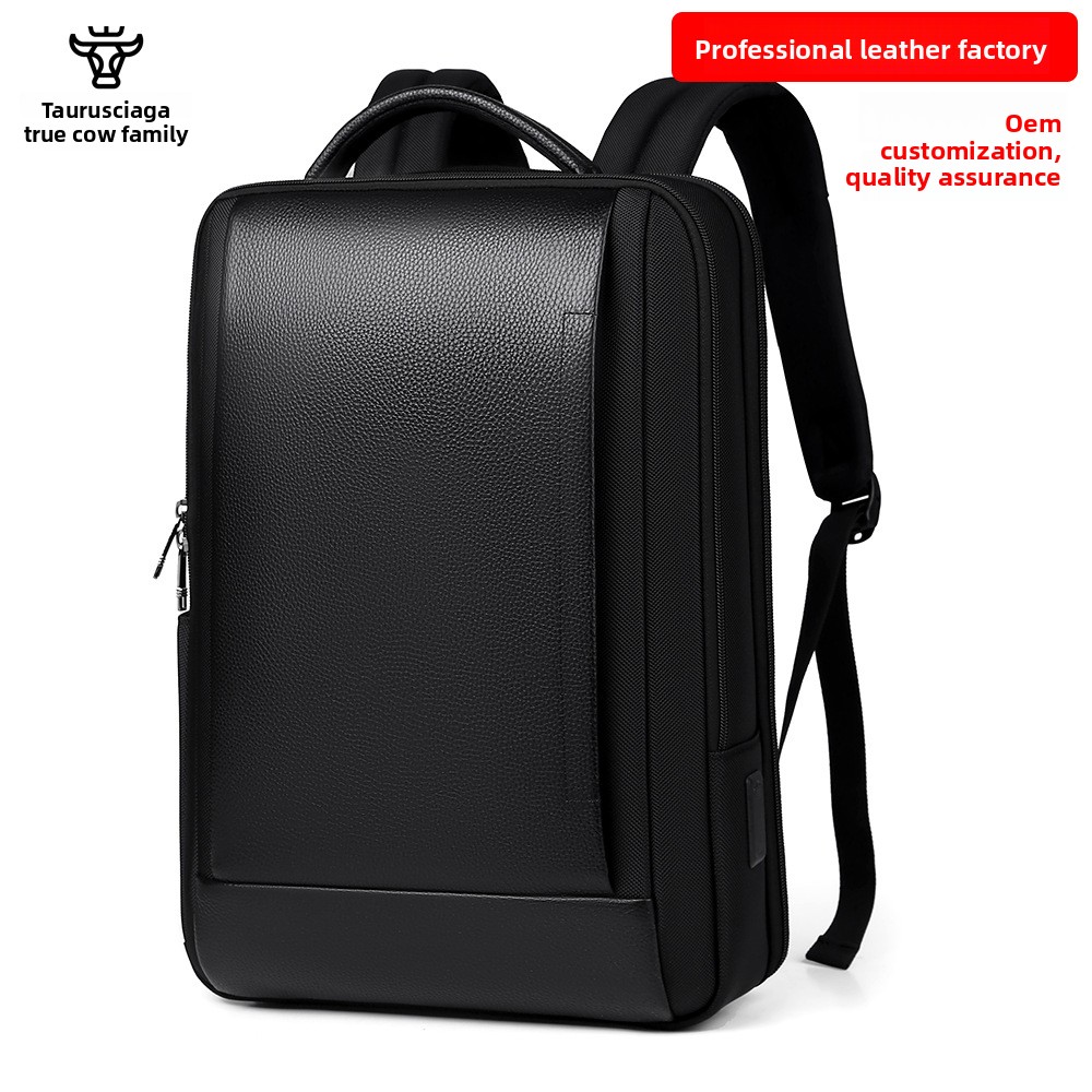 Echtleder-Rucksack für Herren, Laptop-Rucksack mit großem Fassungsvermögen, Rucksack für Studenten, ideal für Pendler und Geschäftsreisende_voghion.com