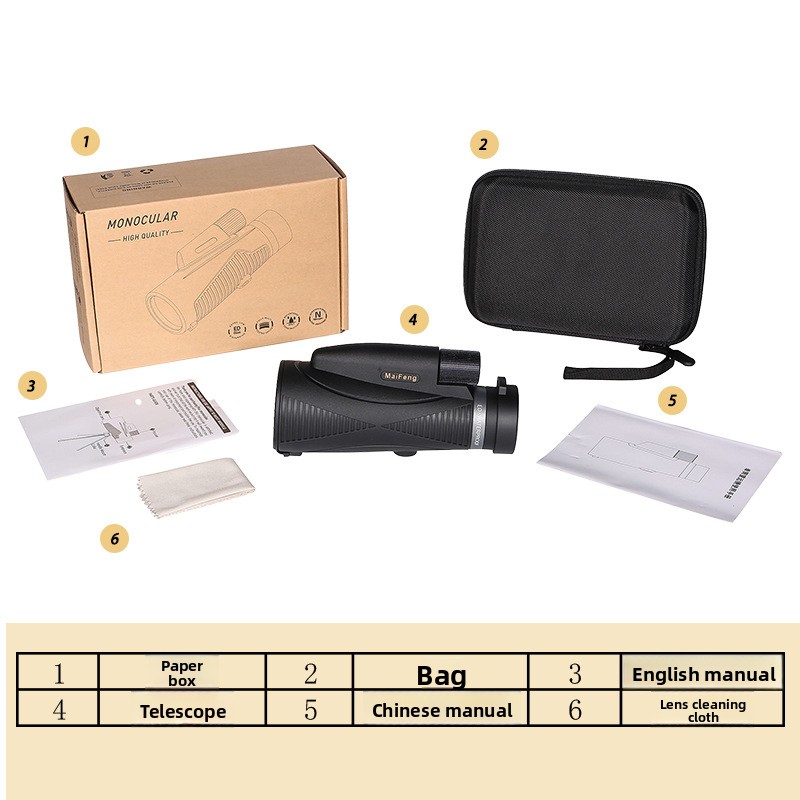 Maifeng 12x56 Ed Hd Binoculars Low Light Night Vision Outdoor_voghion.com