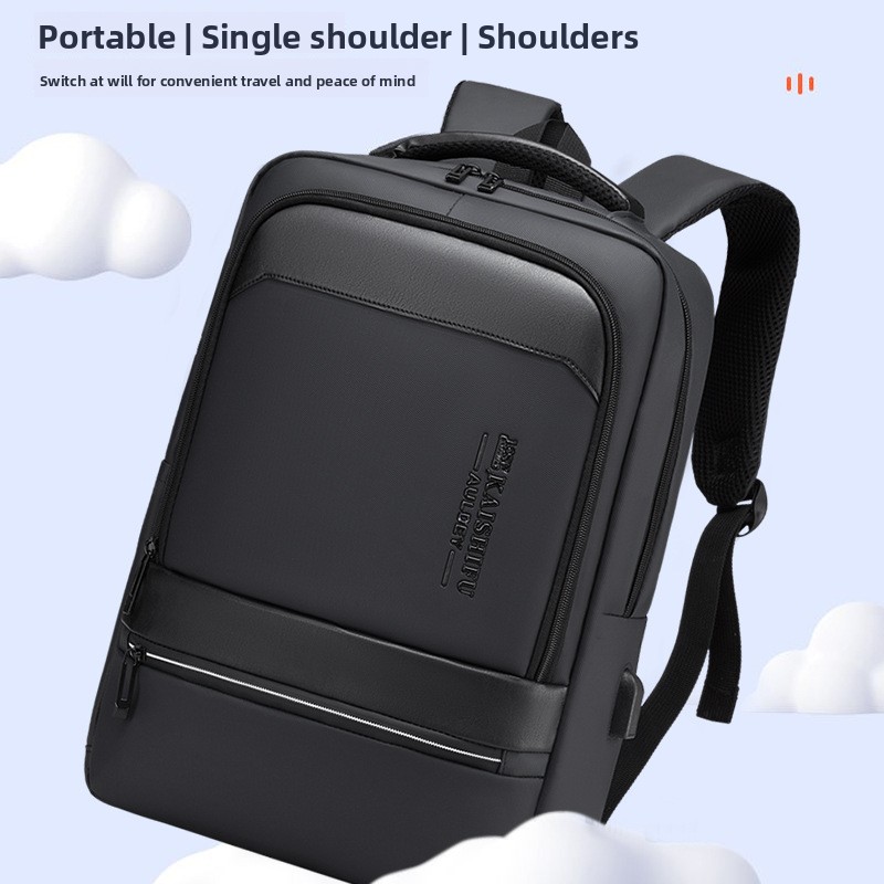 Multifunctional Men's Backpack With Usb Charging For Commute_voghion.com