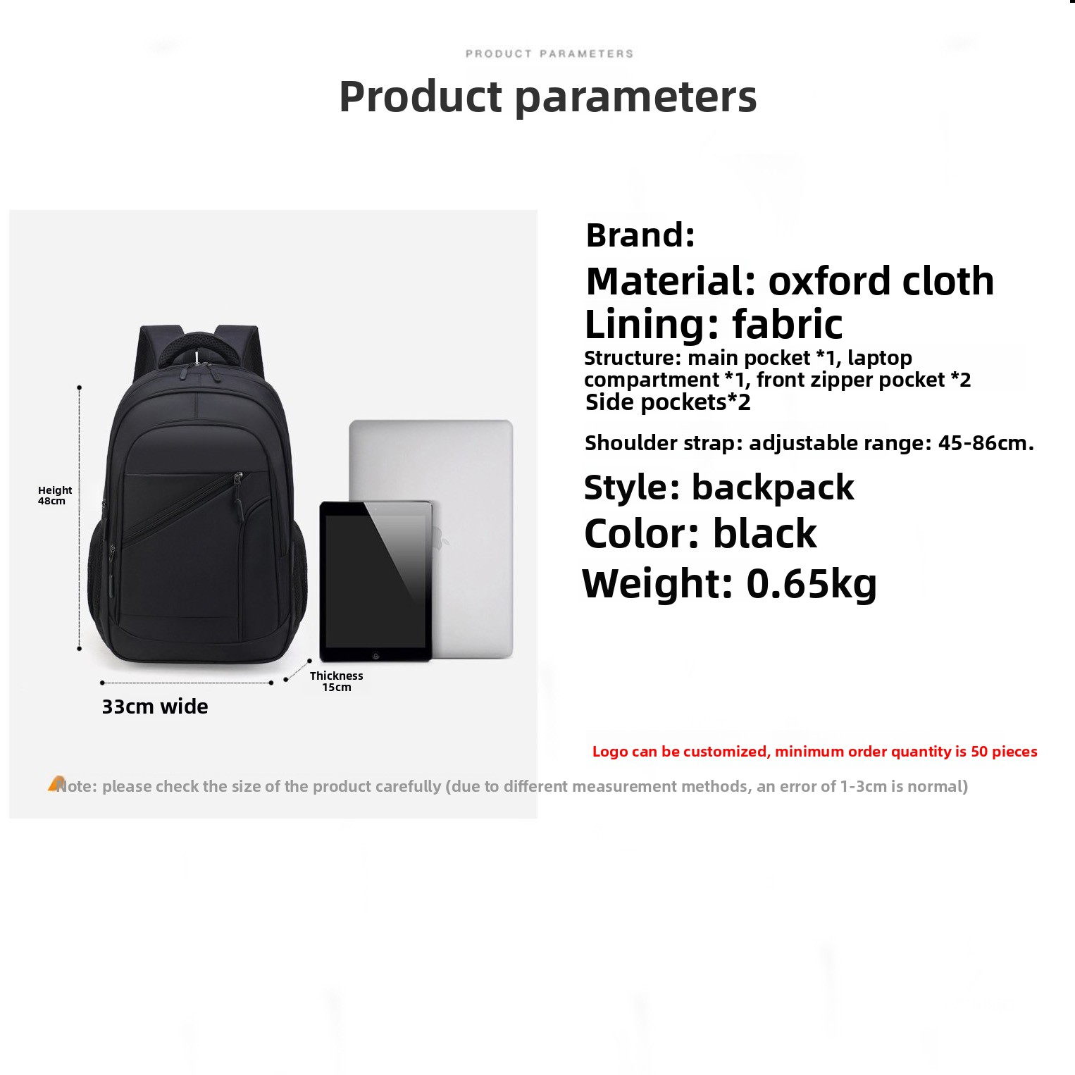 Water-resistant Large Oxford Backpack For Men And Women Students_voghion.com