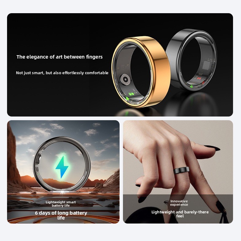 Waterproof Smart Ring With Heart Rate And Blood Oxygen Tracking_voghion.com