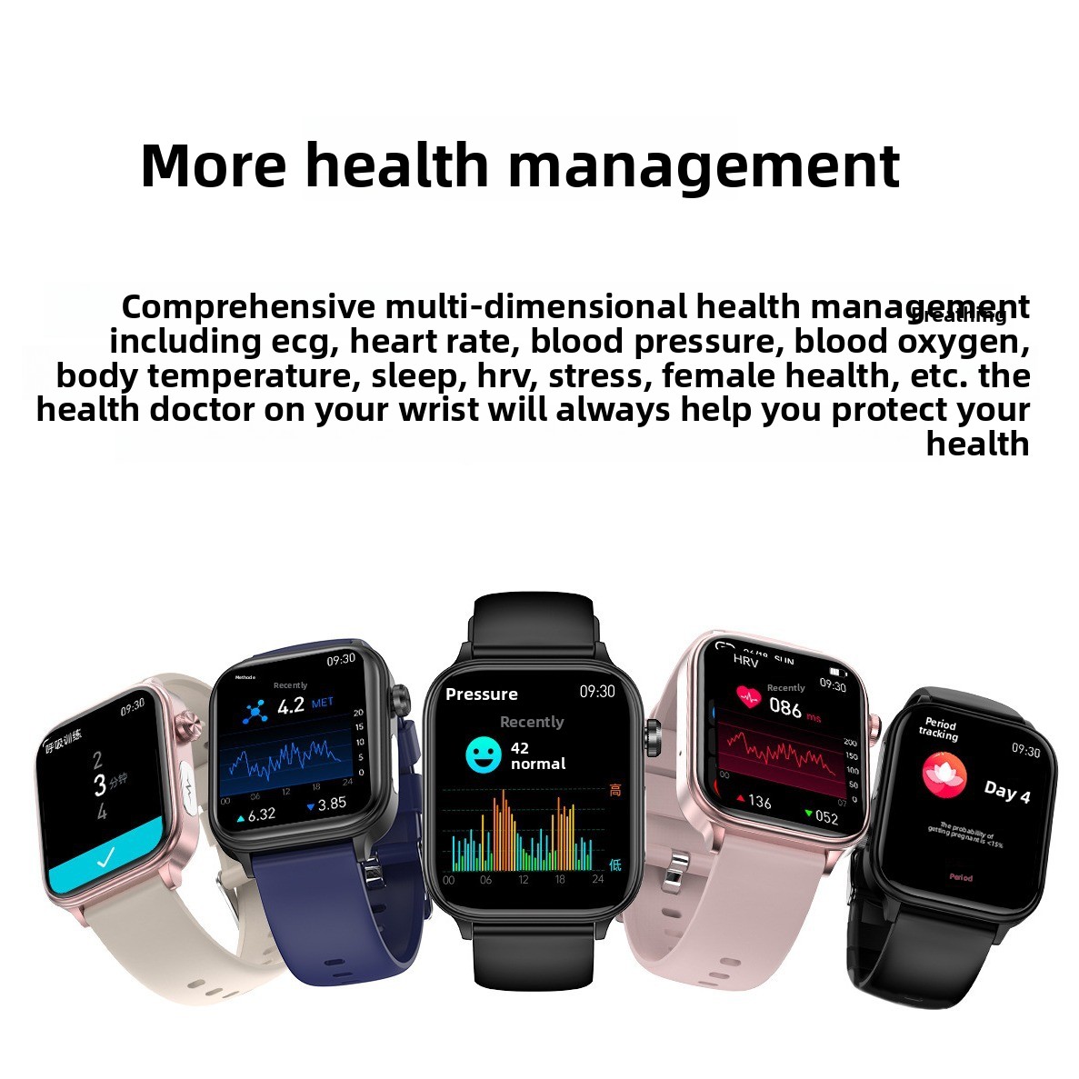 Et570 Smart Watch With Ecg Heart Rate And Bluetooth Calling_voghion.com