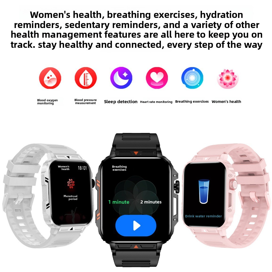 Smart Watch With Bluetooth Calling And Fitness Tracker For Men Women_voghion.com