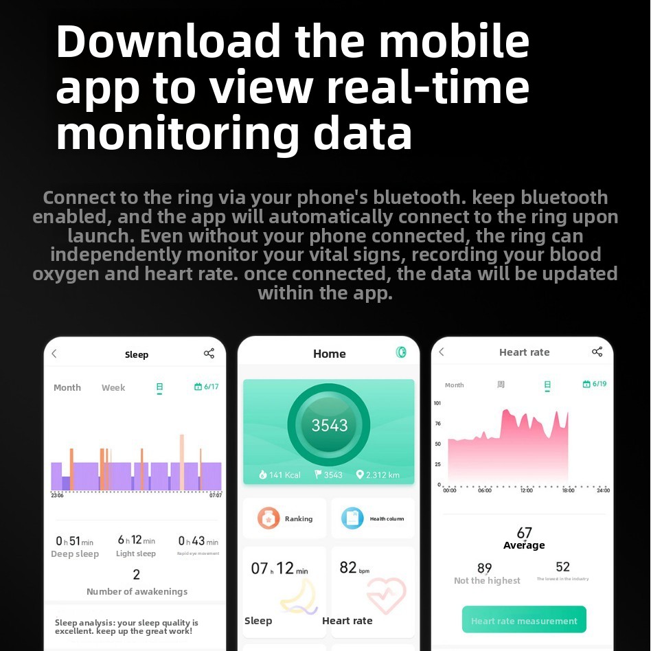 Intelligenter Ekg Gesundheitsring Mit Herzfrequenzmessung_voghion.com