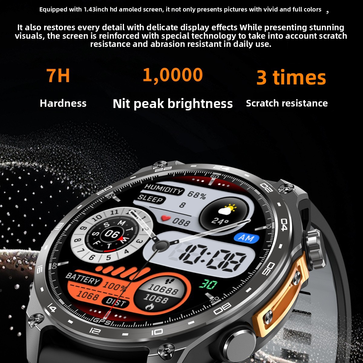 Hd300pro Gps Smartwatch Wasserdicht Mit Herzfrequenzmessung_voghion.com