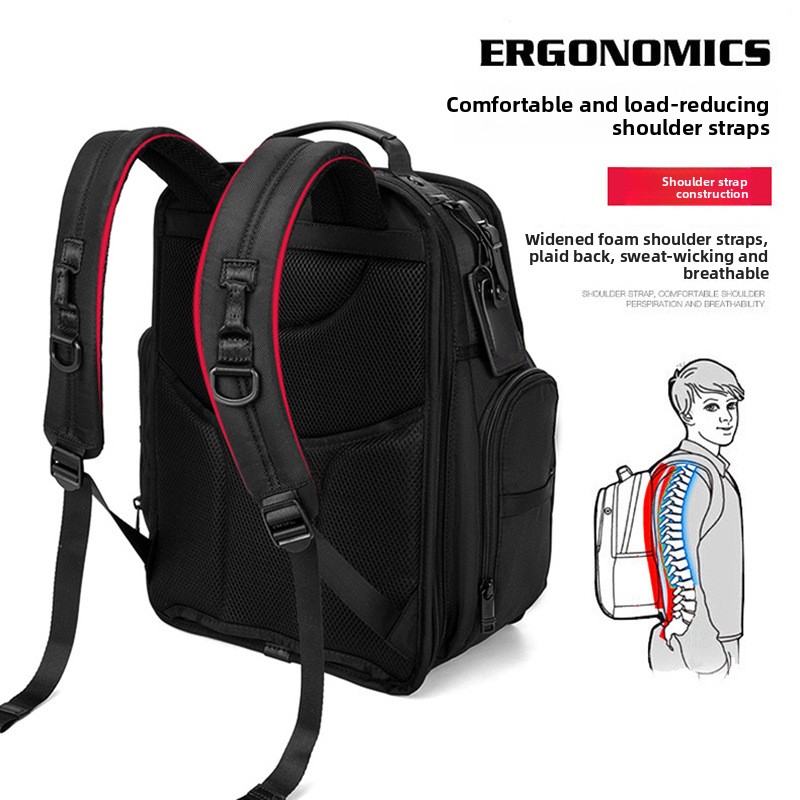 Alpha 3 Series Men's Business Ballistic Nylon Waterproof Computer Backpack Backpack2603578D3_voghion.com