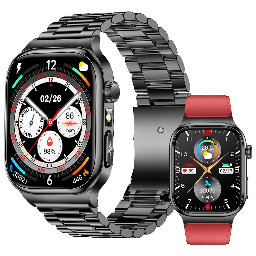 Cross-Border TK18 Smart ECG Body Fat Five Organs Heart Rate Blood Pressure Monitoring Bluetooth Call Flashlight Watch_voghion.com
