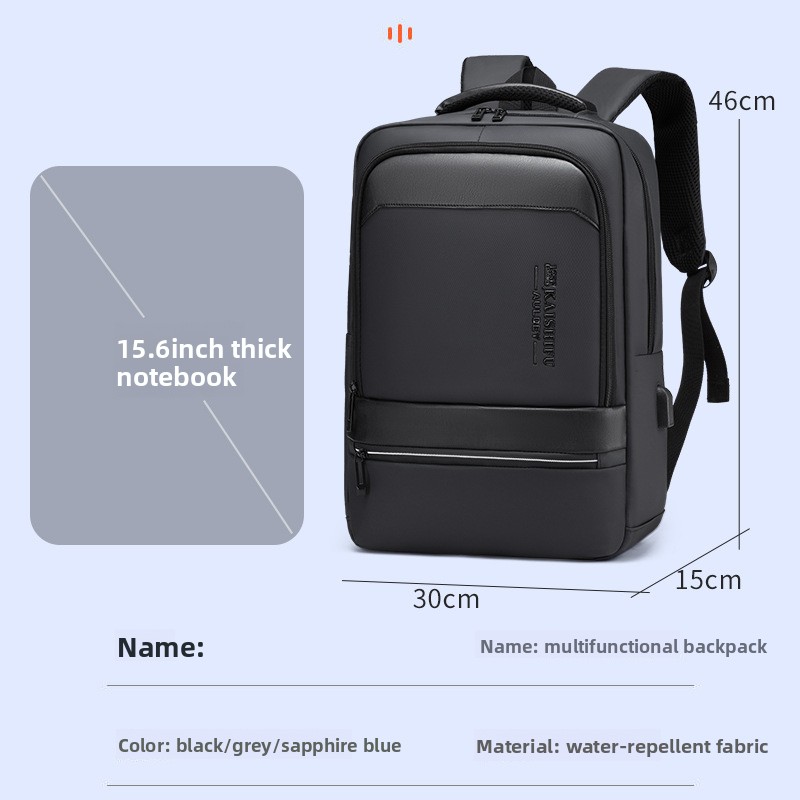 Multifunctional Men's Backpack With Usb Charging For Commute_voghion.com