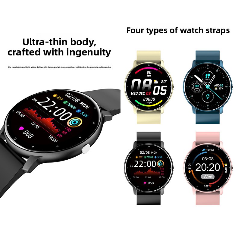 Smartwatch Mit Rundem Display Herzfrequenz Schlaf Und Sportmodus_voghion.com