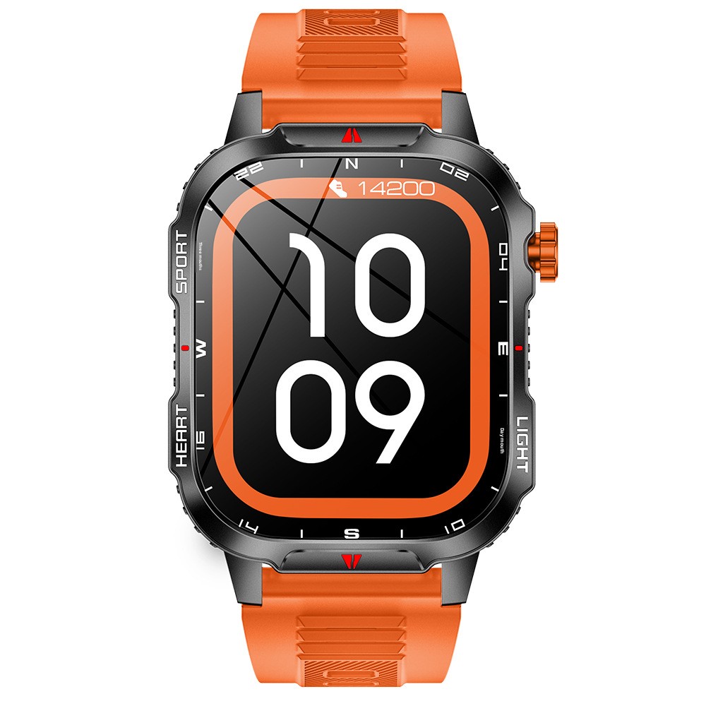 Montre connectée étanche avec batterie haute capacité de 1100 mA, podomètre, fréquence cardiaque et fonction Bluetooth, idéale pour le sport et les appels._voghion.com