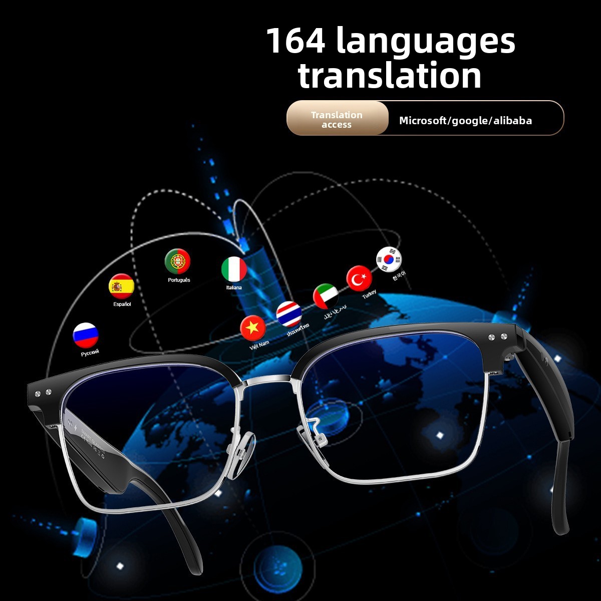 Smart Bluetooth Ai Translation Glasses With Color Changing Lenses_voghion.com