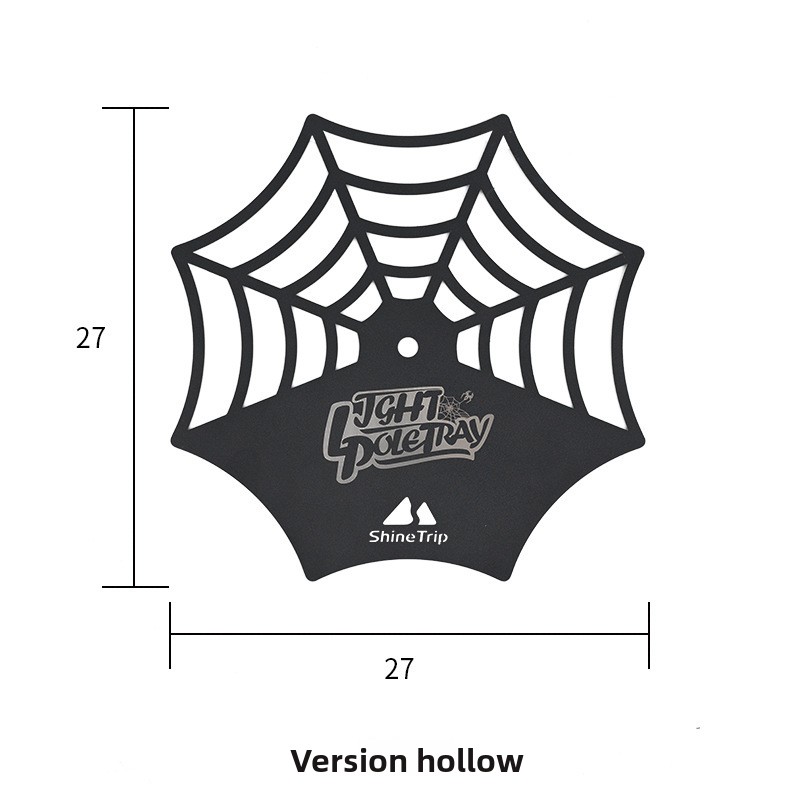 Outdoor Camping Light Pole Tray Aluminium Folding Stand Black_voghion.com