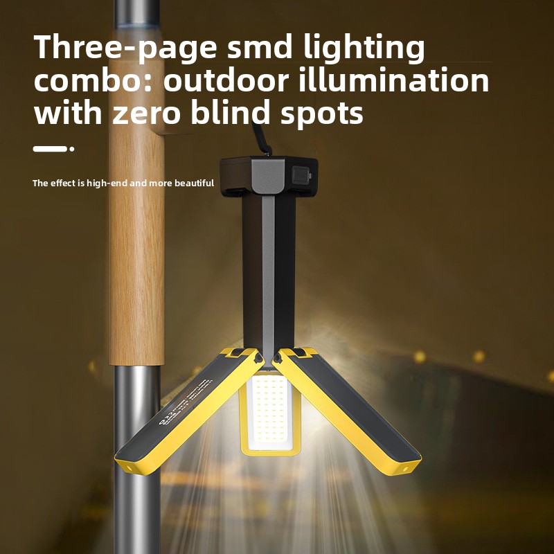 Nieuw model 2026, werkt met magnetische haak, campinglamp, multifunctionele verlichting, LED-zaklamp, draaibare zijlamp._voghion.com