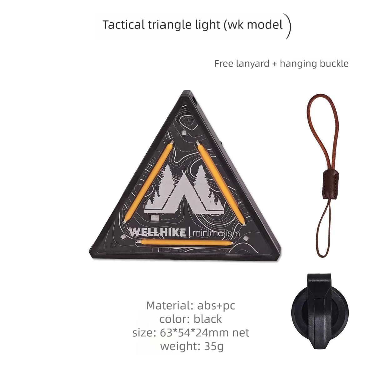 WELLHIKE Outdoor Tactical Triangle SWS Night Badge Warning Decoration Camping Atmosphere Mini Small Hanging Light_voghion.com
