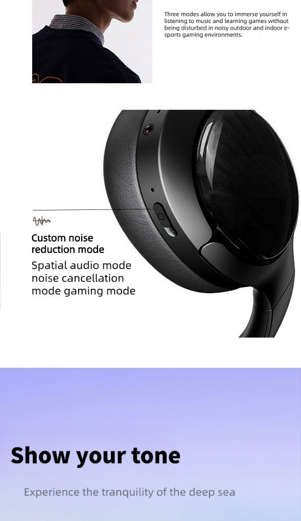 2025 ANC Wireless Headphones Over-Ear Bluetooth 5.3 Transparency Mode HiFi Stereo Foldable For Commute Flight Work_voghion.com