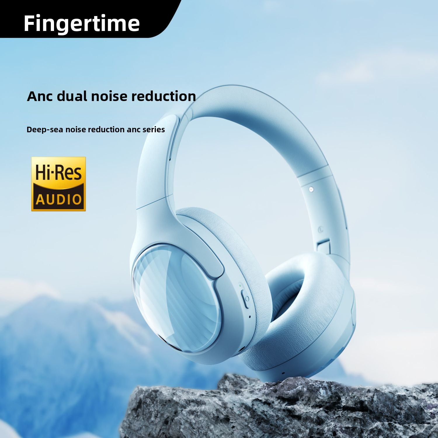 2025 ANC Wireless Headphones Over-Ear Bluetooth 5.3 Transparency Mode HiFi Stereo Foldable For Commute Flight Work_voghion.com