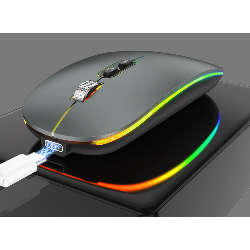 Mouse de escritório luminoso M103 Bluetooth Dual-Mode sem fio com carregamento silencioso_voghion.com