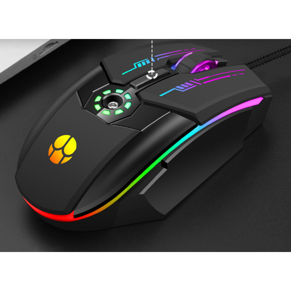 USB Wired Gaming Mouse With 6 Buttons – Macro Programming & Mechanical Feel For Competitive Gaming_voghion.com