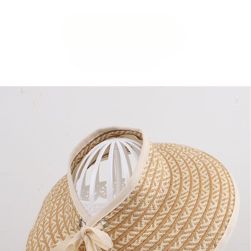 Faltbarer Reisehut mit großer Krempe und offenem Oberteil für Damen, neuer Sommersonnenhut mit UV-Schutz, atmungsaktiver Strohhut_voghion.com