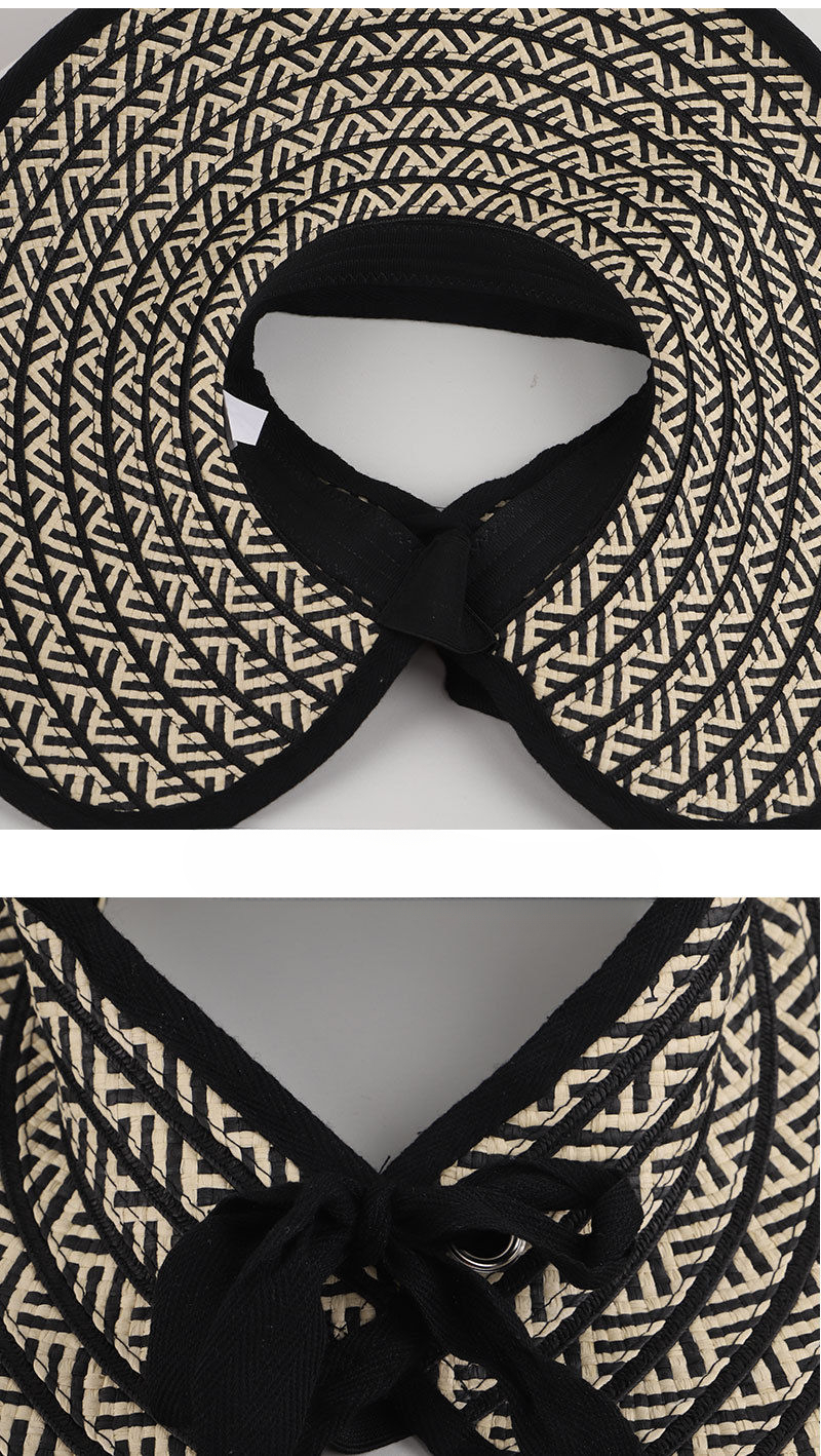 Faltbarer Reisehut mit großer Krempe und offenem Oberteil für Damen, neuer Sommersonnenhut mit UV-Schutz, atmungsaktiver Strohhut_voghion.com