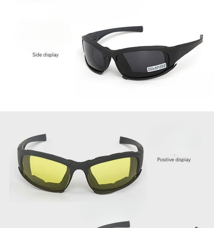 X7 Polarized Version Outdoor Real CS Protective Glasses Tactical Shooting Goggles Sunglasses Explosion-Proof_voghion.com