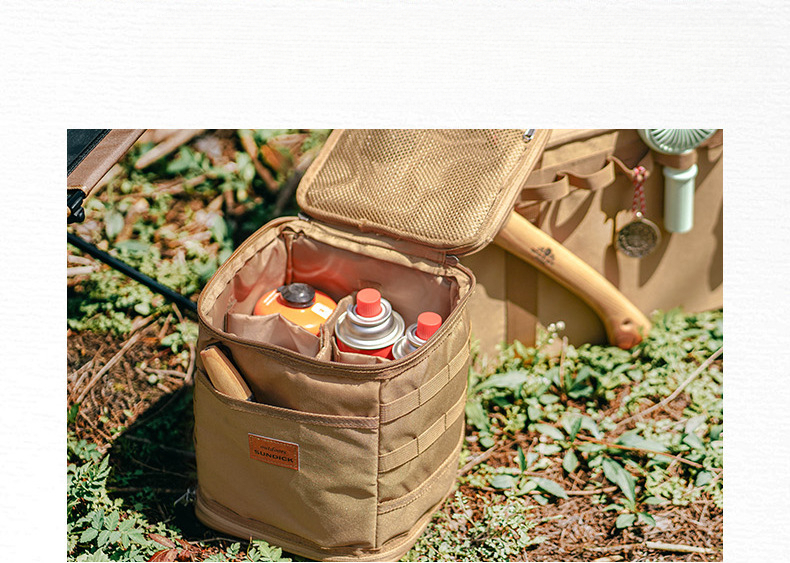 Mountain Biker Outdoor Cookware Set Gas Tank Anti-Collision Storage Picnic Tote Ice Bag Medium Size_voghion.com