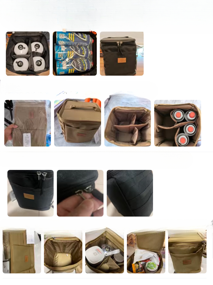 Mountain Biker Outdoor Cookware Set Gas Tank Anti-Collision Storage Picnic Tote Ice Bag Medium Size_voghion.com
