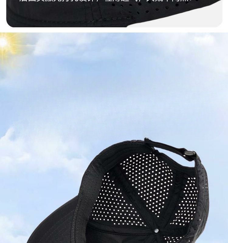 Breathable Mesh Baseball Cap For Men, Summer Quick-Dry Sports Cap, Men's Outdoor Sun Hat, Thin Style_voghion.com