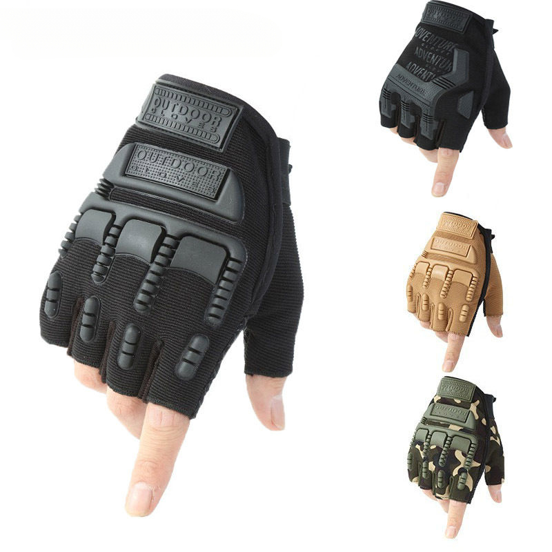 Free Soldier Half Finger Outdoor Sports Cycling Anti-Slip Fingerless Mountaineering Special Forces Seal Tactical Fitness_voghion.com