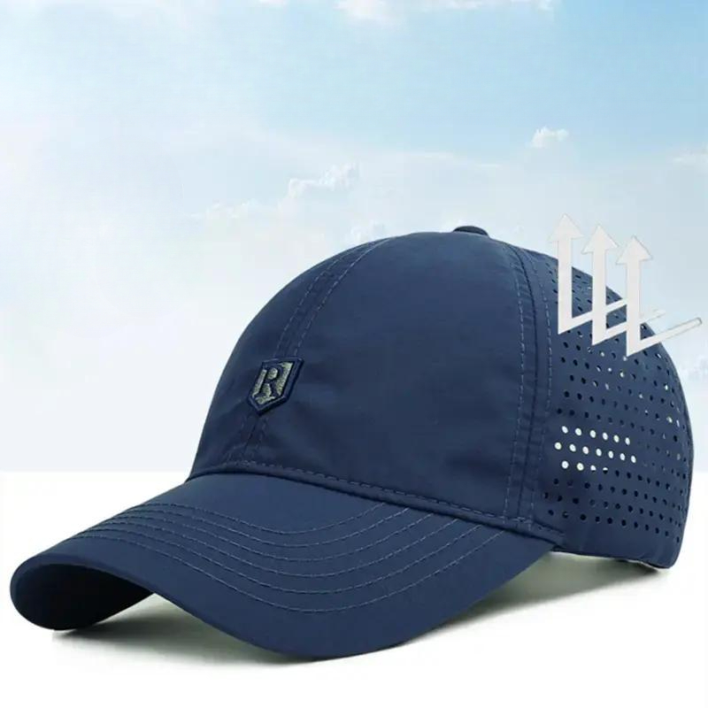 Breathable Mesh Baseball Cap For Men, Summer Quick-Dry Sports Cap, Men's Outdoor Sun Hat, Thin Style_voghion.com
