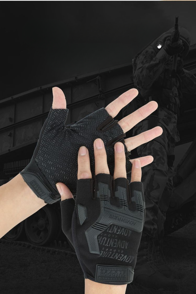 Free Soldier Half Finger Outdoor Sports Cycling Anti-Slip Fingerless Mountaineering Special Forces Seal Tactical Fitness_voghion.com