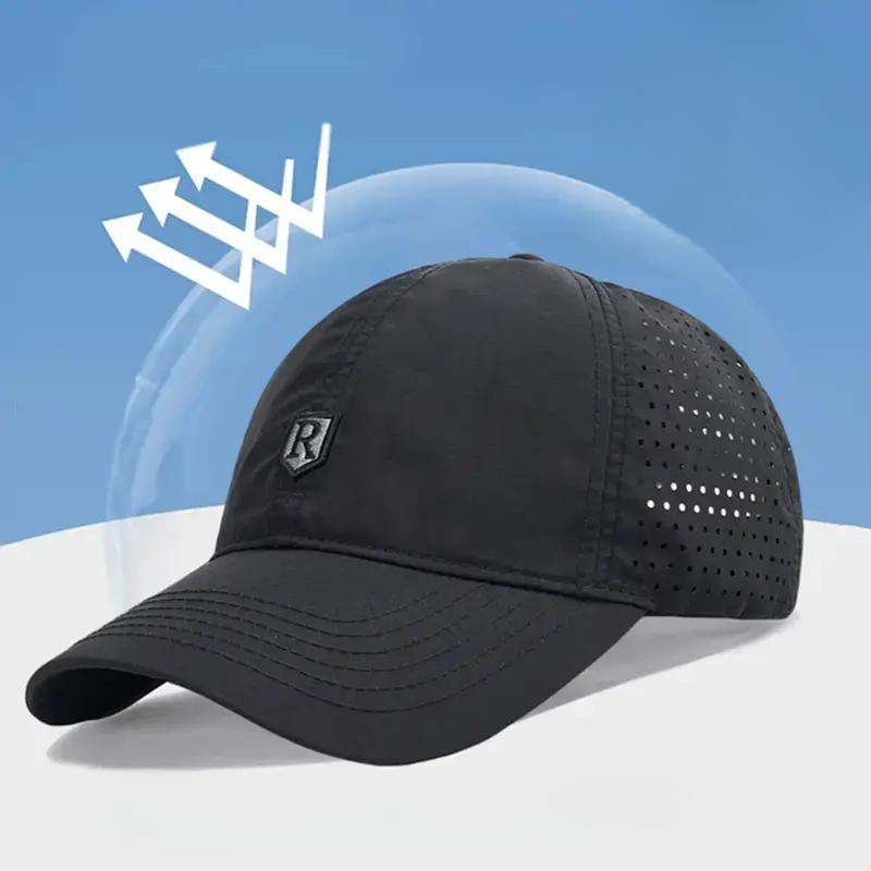 Breathable Mesh Baseball Cap For Men, Summer Quick-Dry Sports Cap, Men's Outdoor Sun Hat, Thin Style_voghion.com