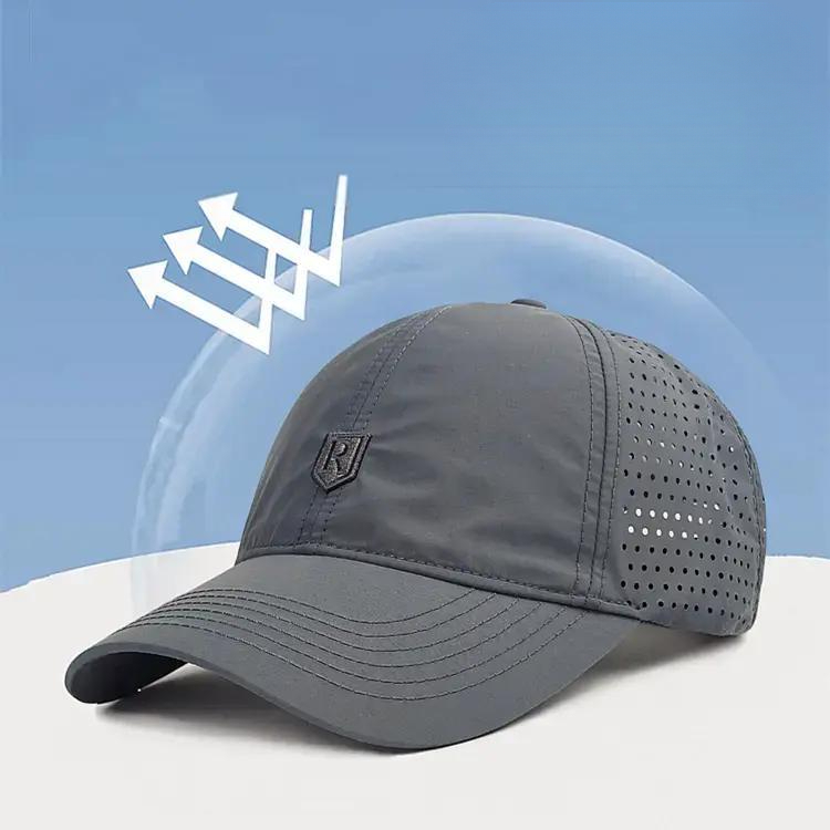 Breathable Mesh Baseball Cap For Men, Summer Quick-Dry Sports Cap, Men's Outdoor Sun Hat, Thin Style_voghion.com