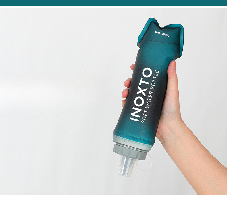 Inoxto Eagle Pattern Sports Trail Marathon Running Water Bag Outdoor Portable Foldable Soft Flask_voghion.com