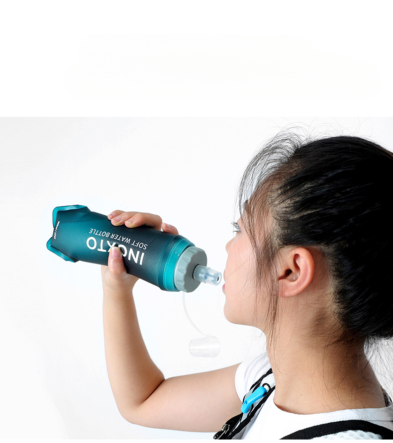 Inoxto Eagle Pattern Sports Trail Marathon Running Water Bag Outdoor Portable Foldable Soft Flask_voghion.com