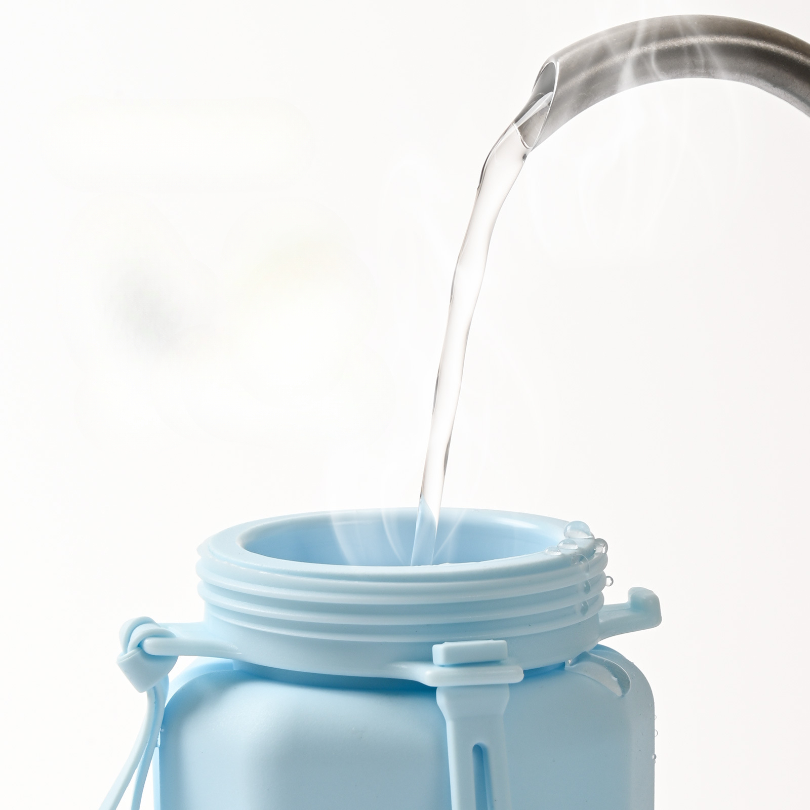 Foldable Sports Water Bottle Outdoor Cycling Business Travel Portable Large Capacity Silicone Cup Hiking_voghion.com